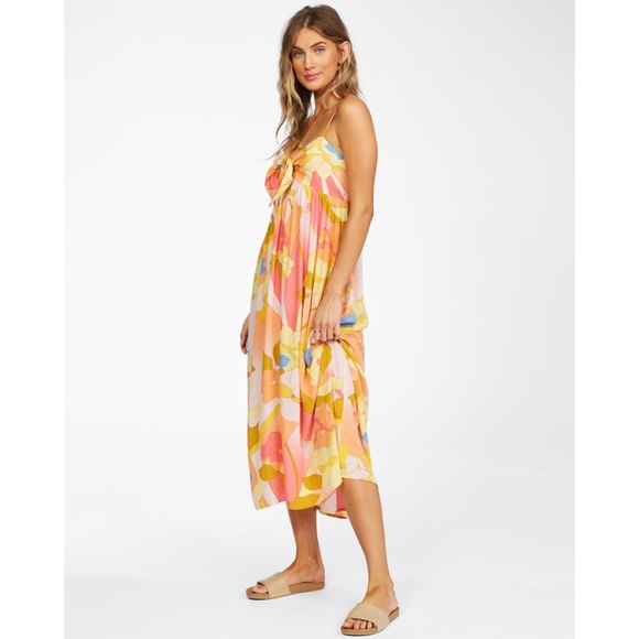 ★ Billabong Tropical Summer Midi Dress - Picture 2 of 6